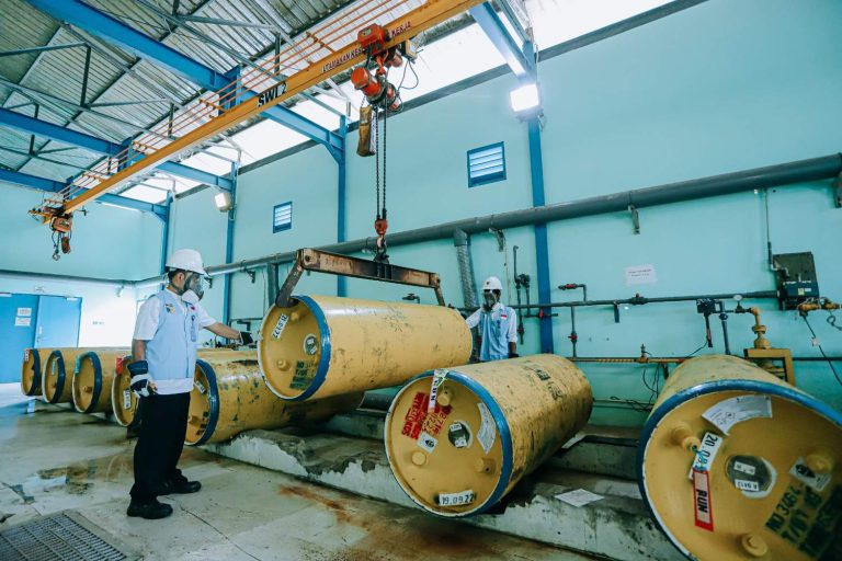 Penanganan Tabung Gas Klorin di  Ruang Penyimpanan Disinfektan di  Wilayah IPA Duriangkang, PT Air Batam Hulu